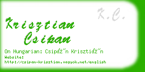 krisztian csipan business card